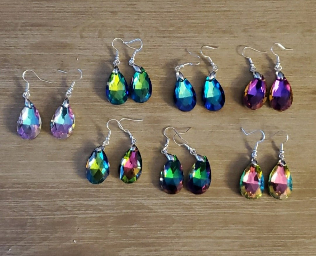 Crystal Earrings with 925 Hooks- Choose a Color!