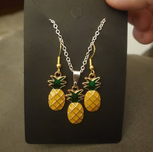 Pineapple Earring & Necklace Set