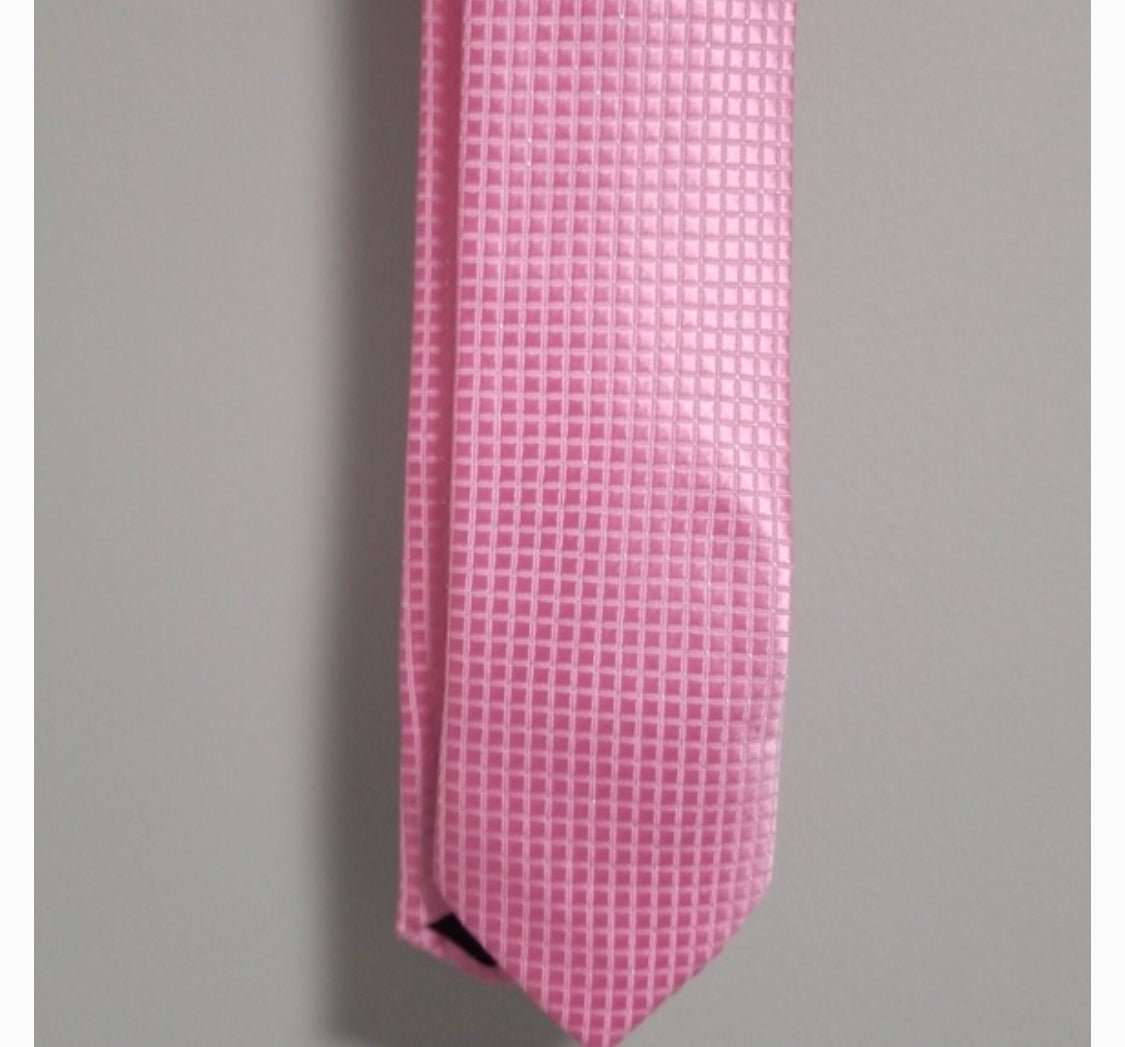 Men's Light Pink Patterned Tie - Sparkle by Melanie Boutique