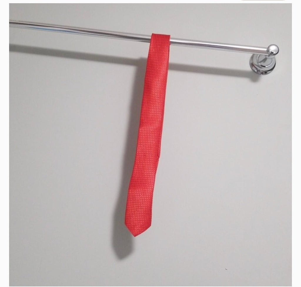 Men's Bright Red Patterned Tie - Sparkle by Melanie Boutique