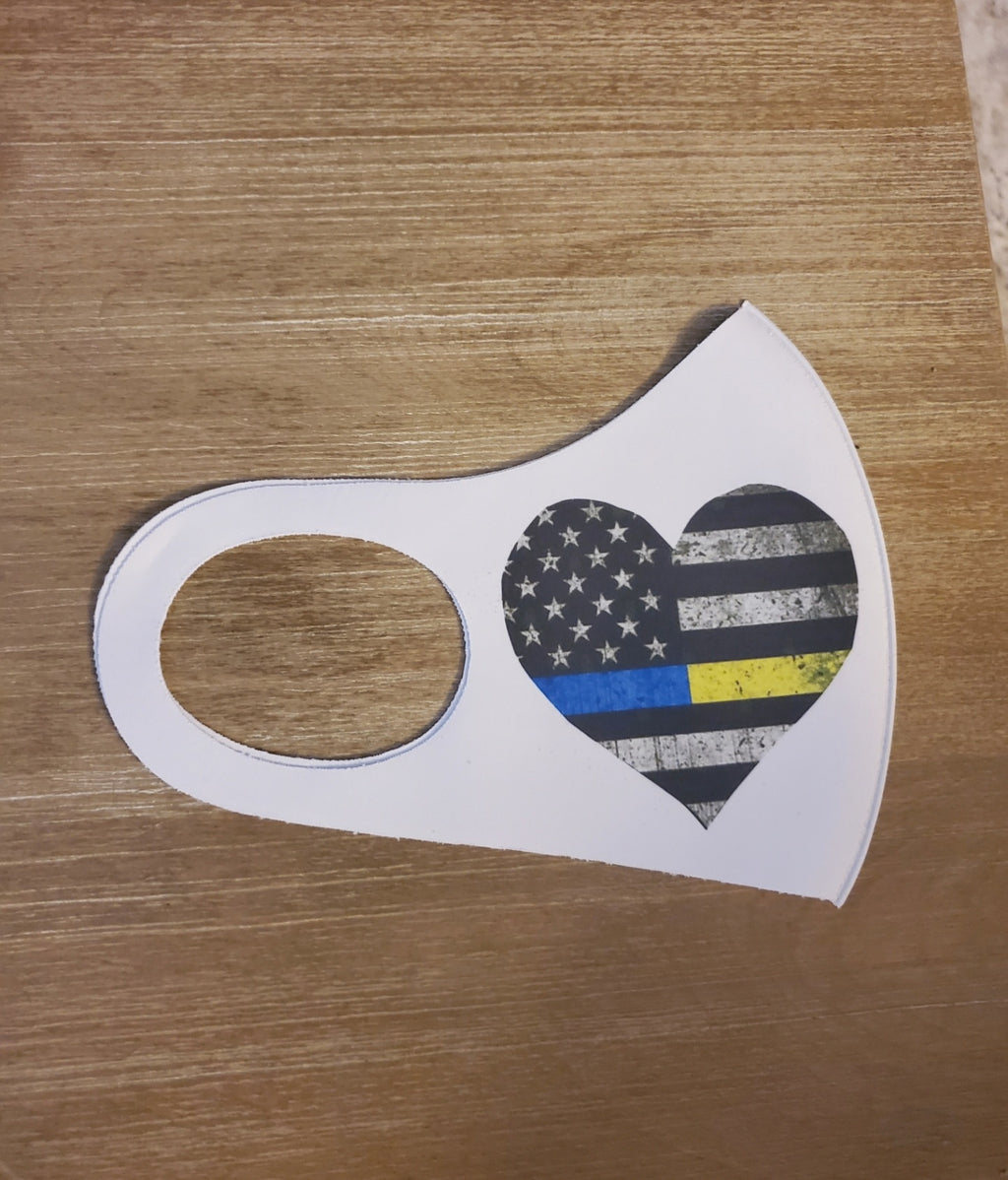 Hand Sublimated Face Mask : Police/Dispatch/911