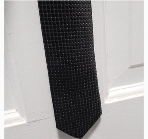 Men's Black Patterned Tie - Sparkle by Melanie Boutique