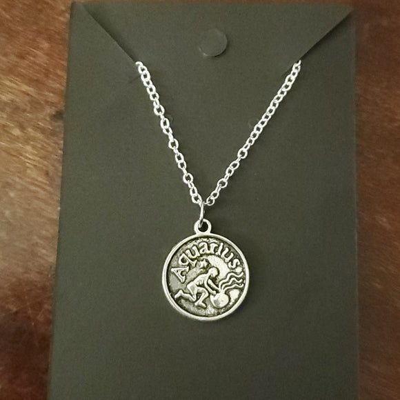 *Choose One* Zodiac Double Sided Charm Necklace