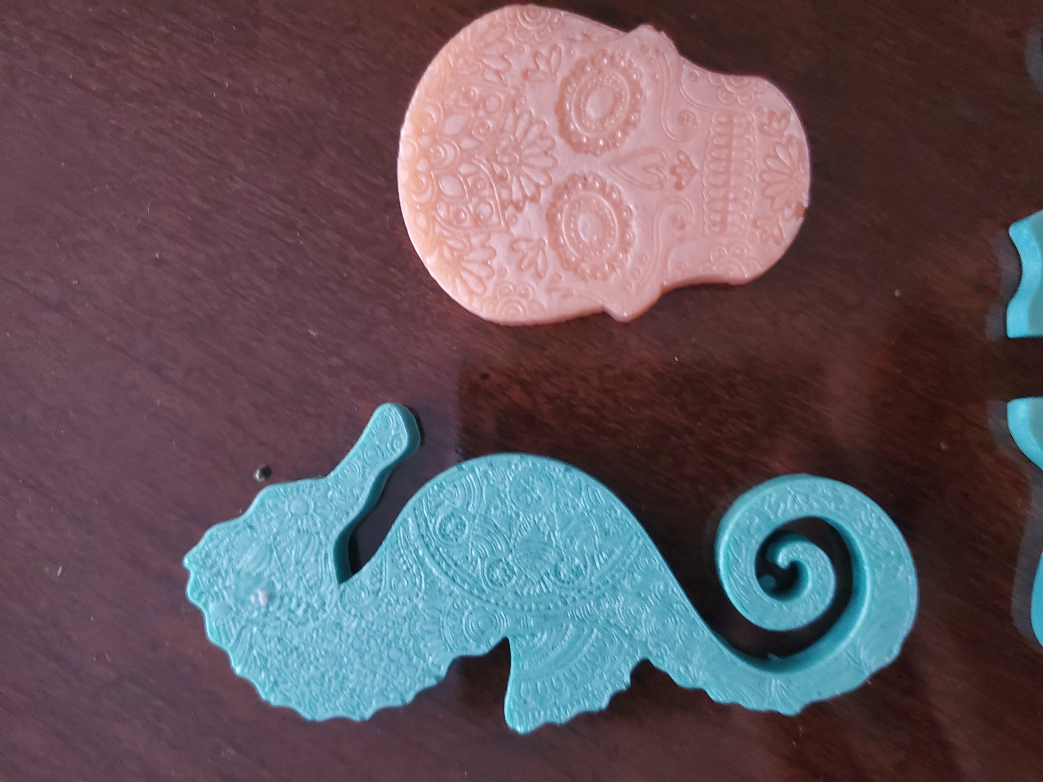 Handmade 8 piece Cotton Candy Swirl Coasters, Bookmarks, Decoration Set