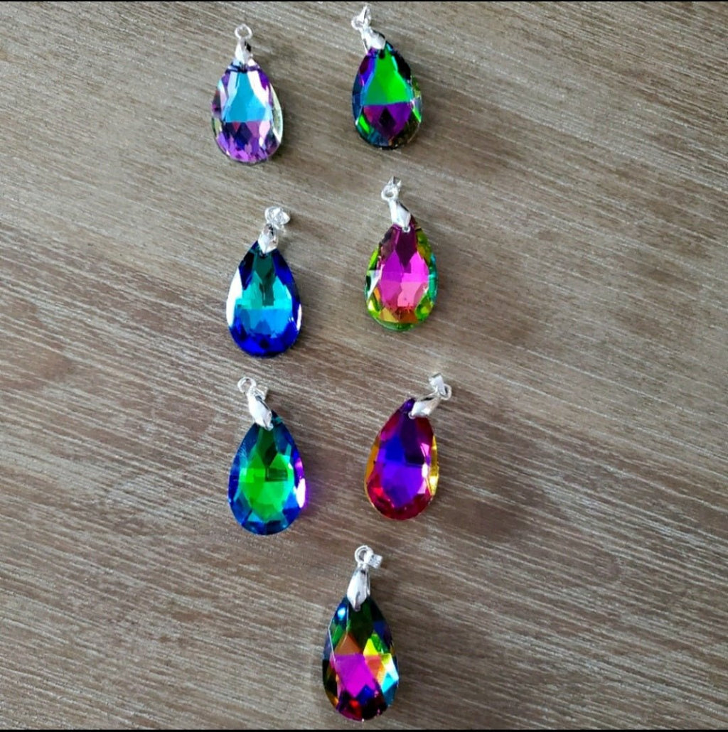 Crystal Necklaces with 925 Chain- Choose a Color!