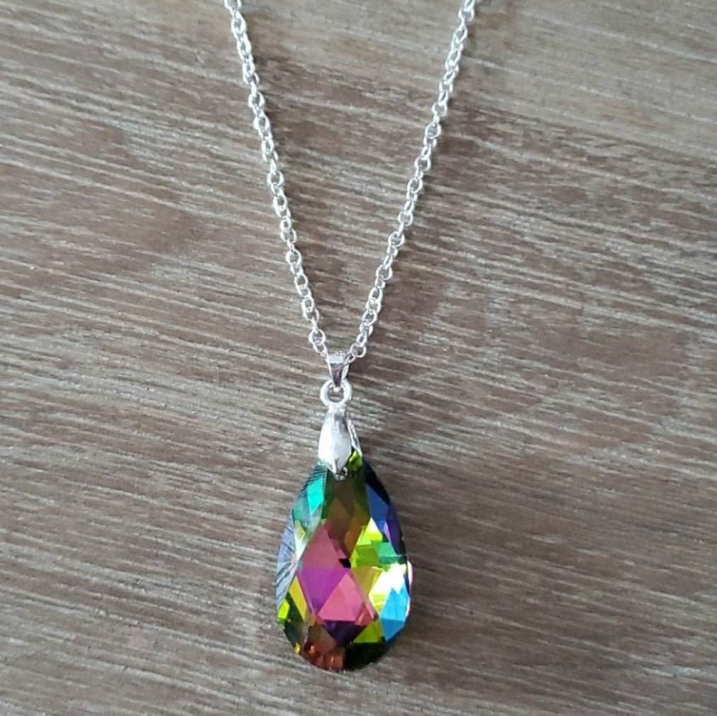 Crystal Necklaces with 925 Chain- Choose a Color!
