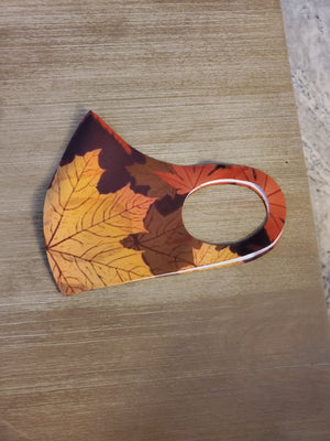 Hand Sublimated Face Mask : Autumn Leaves