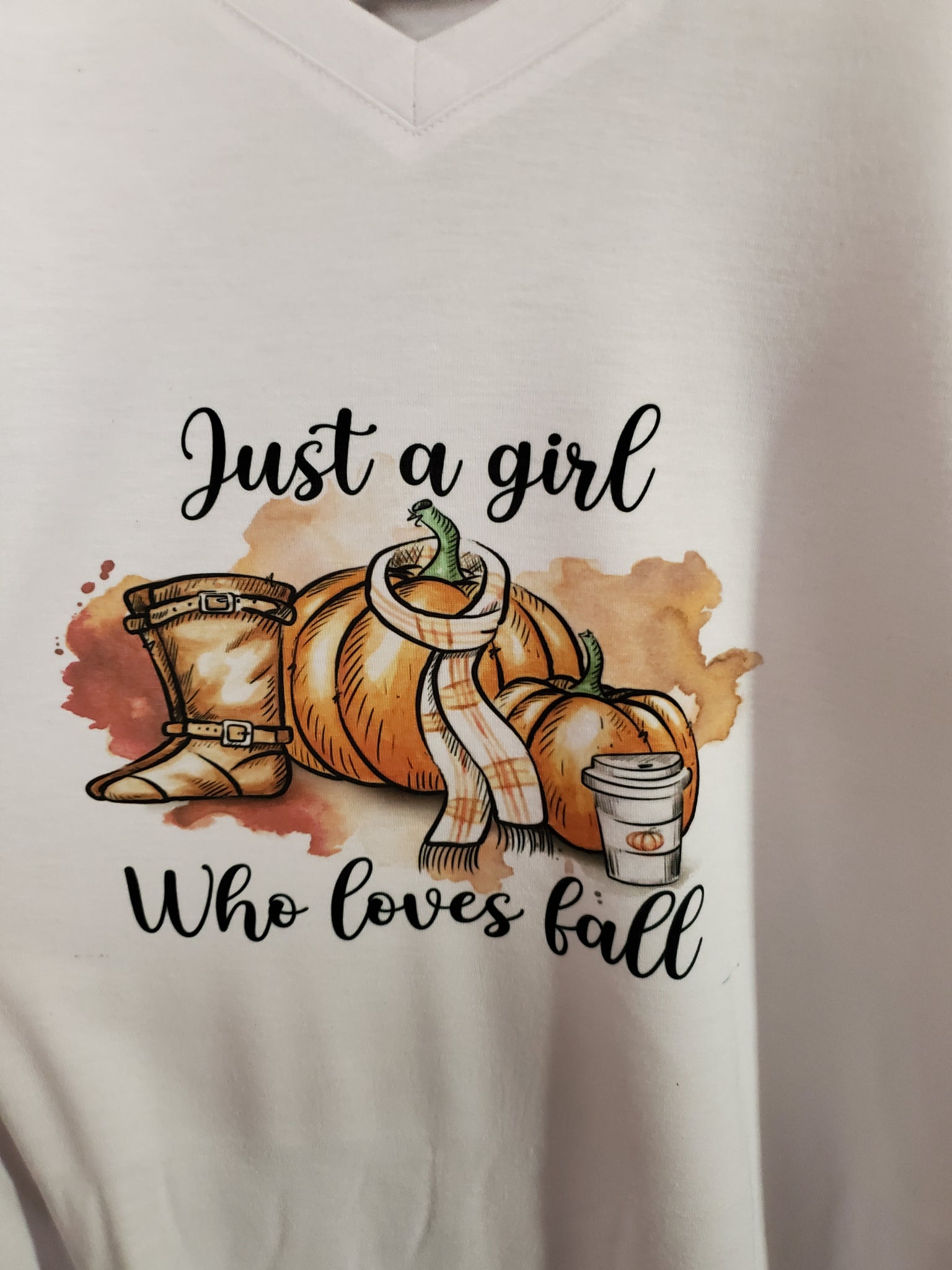 Hand-Sublimated Tee- Just A Girl Who Loves Fall