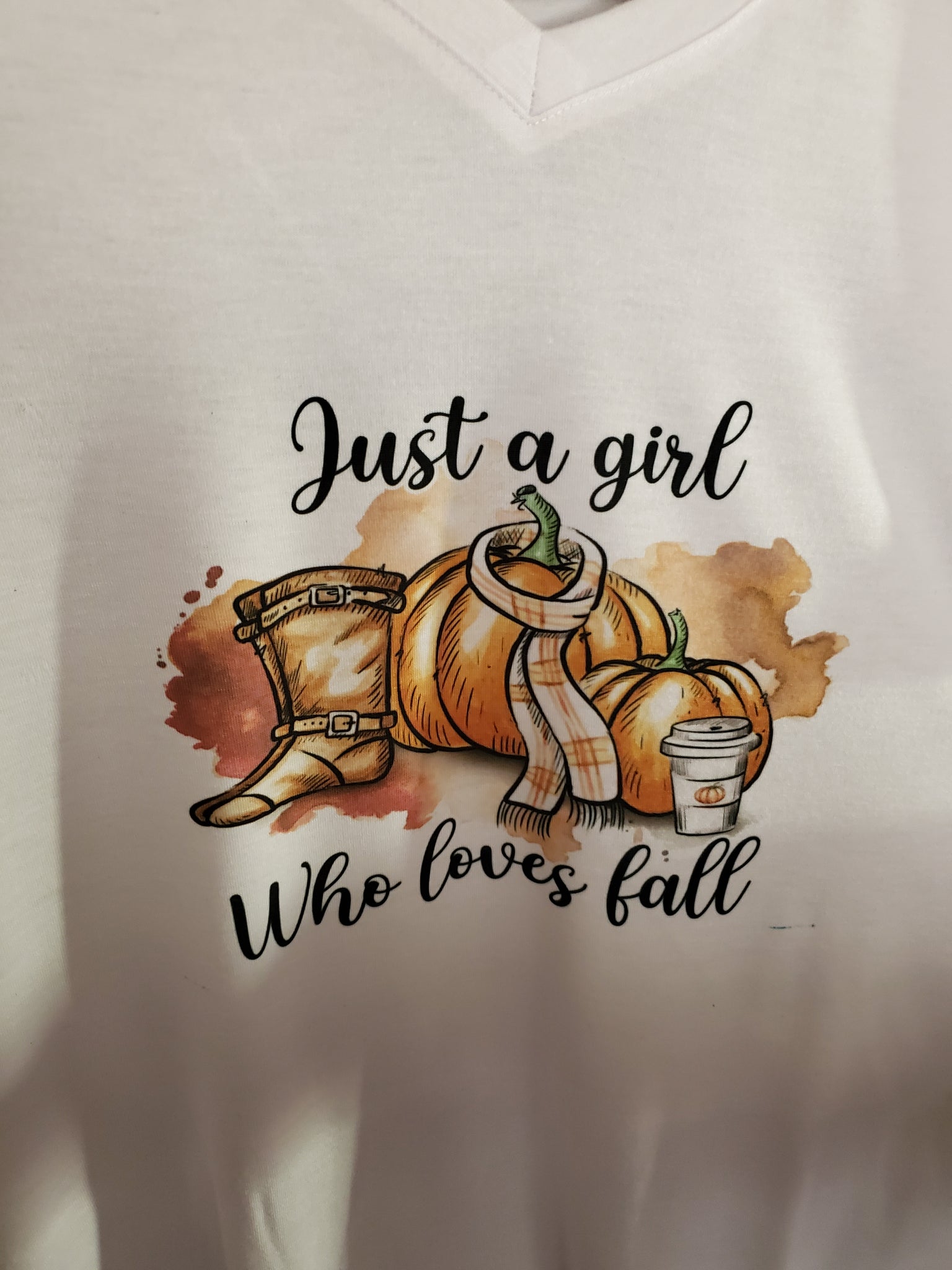 Hand-Sublimated Tee- Just A Girl Who Loves Fall