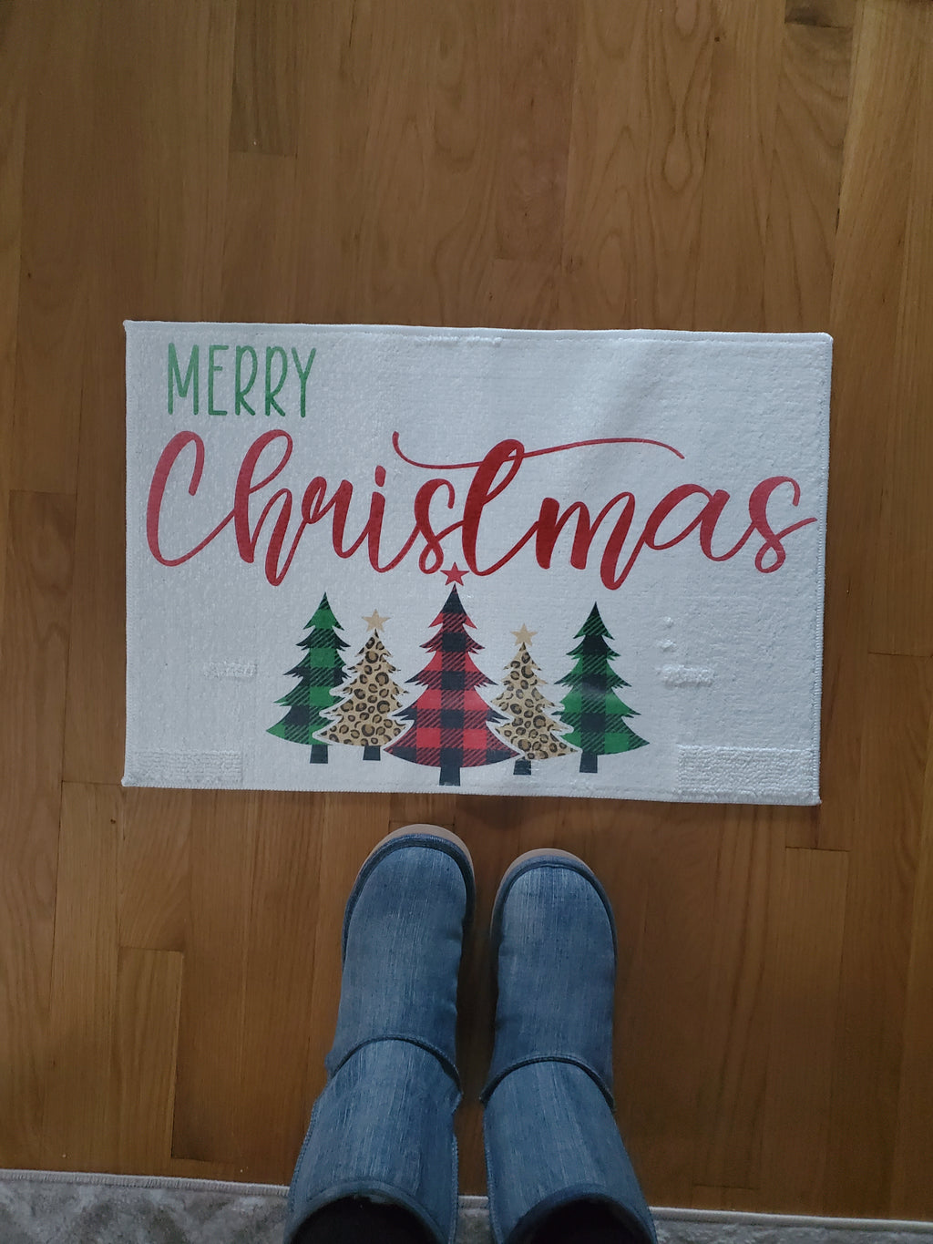 Mery Christmas Trees Doormat/Bathmat