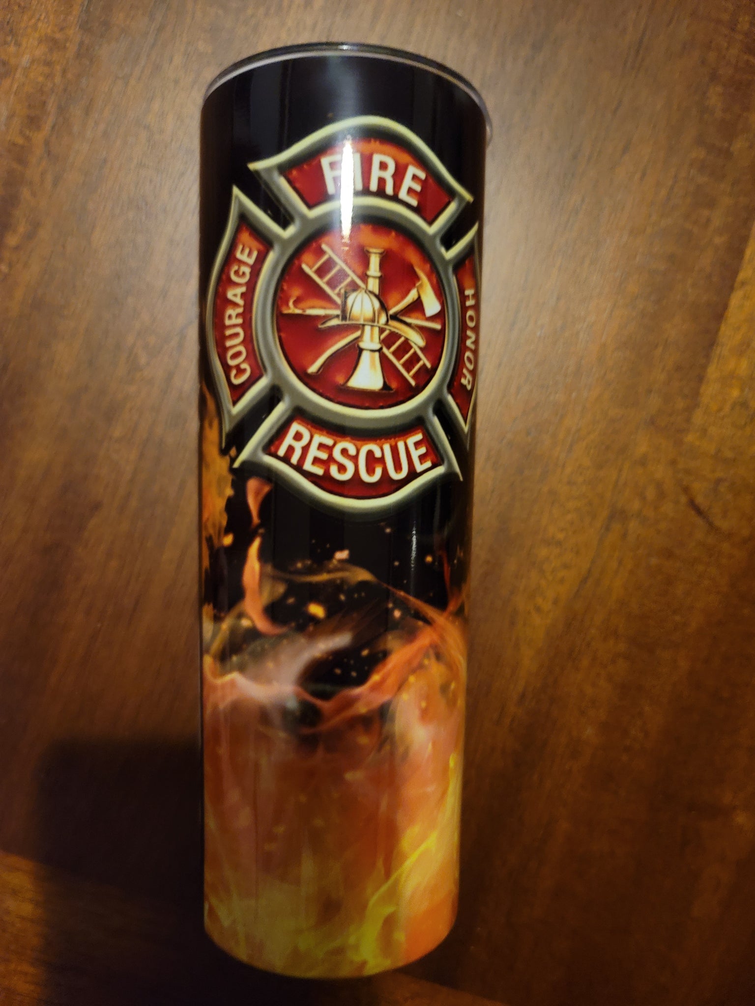20 oz Tumbler- Back the Red Firefighter Thin Red Line