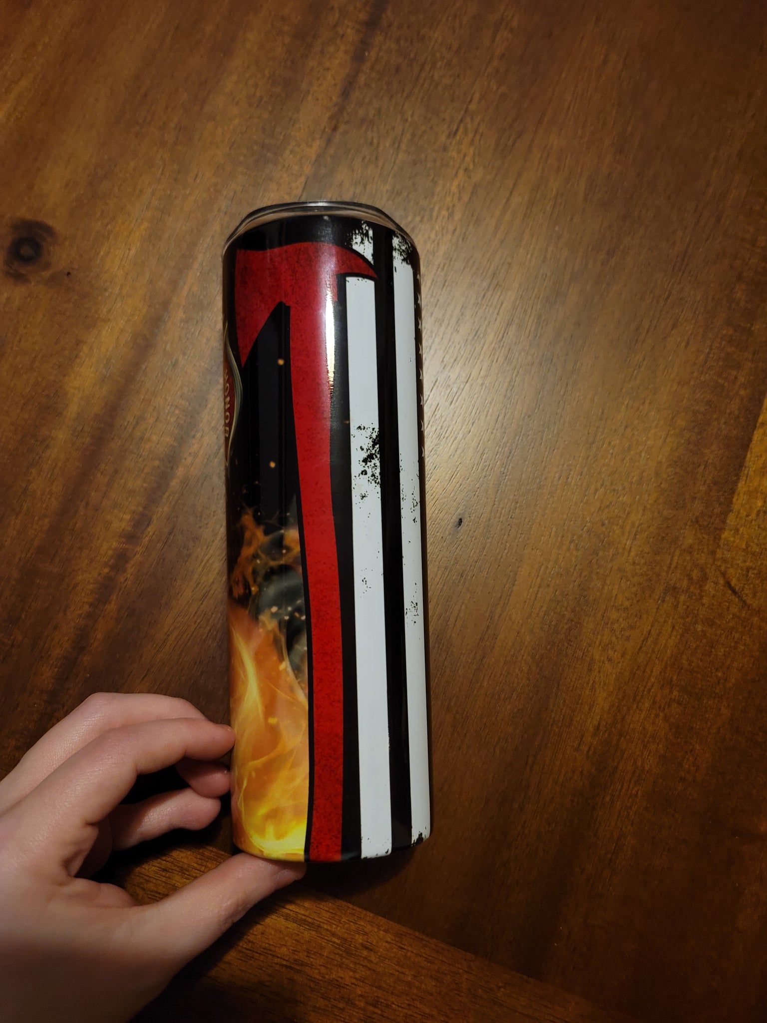 20 oz Tumbler- Back the Red Firefighter Thin Red Line