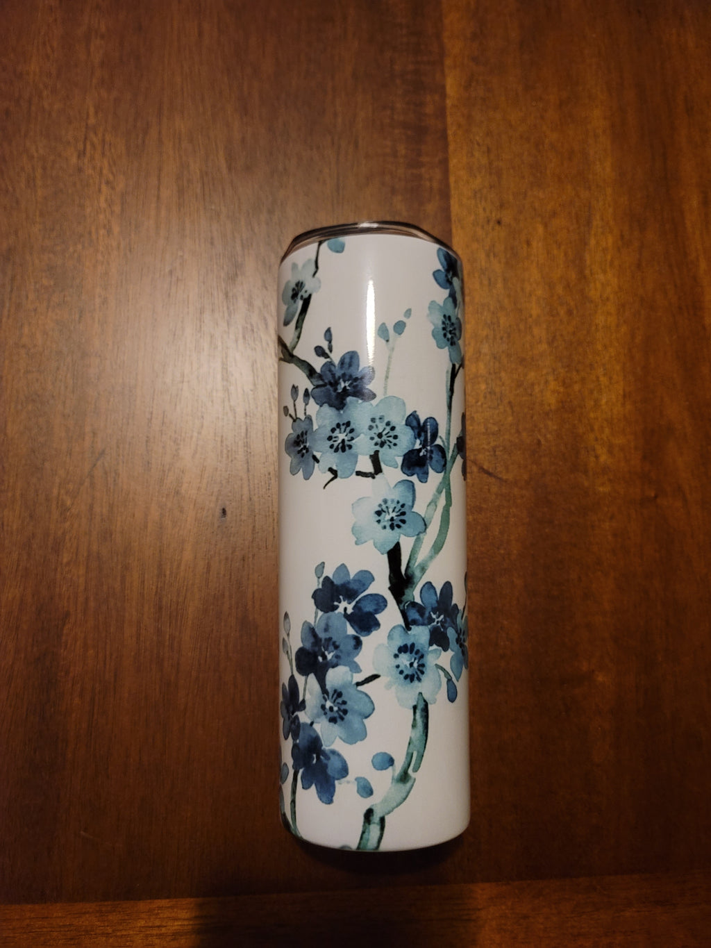 20 oz Tumbler- Blue Floral Vines