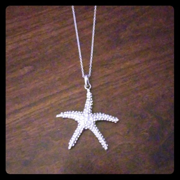 Rhinestone Encrusted Starfish Pendant Necklace - Sparkle by Melanie Boutique
