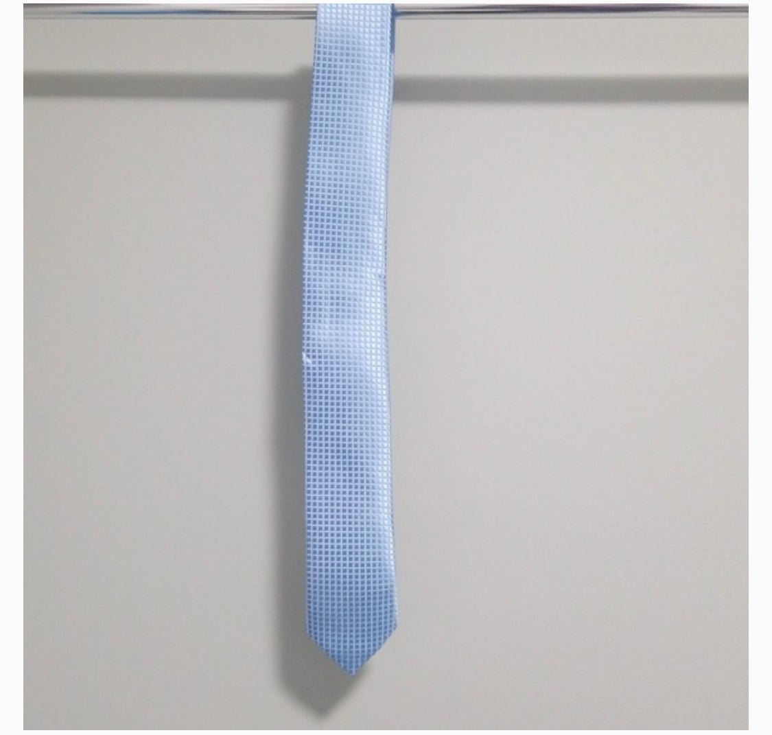 Men's Light Blue Patterned Tie - Sparkle by Melanie Boutique