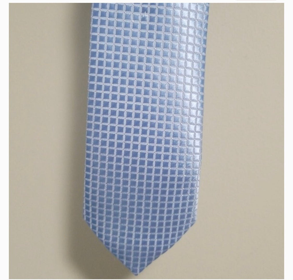 Men's Light Blue Patterned Tie - Sparkle by Melanie Boutique