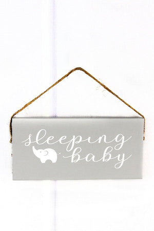 6.5x3 Sleeping Baby Elephant Wall Sign