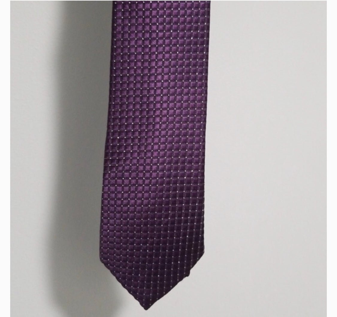 Men's Purple Patterned Tie - Sparkle by Melanie Boutique