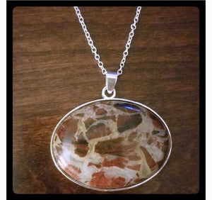 Marbled Pendant Necklace w/ 925 chain - Sparkle by Melanie Boutique