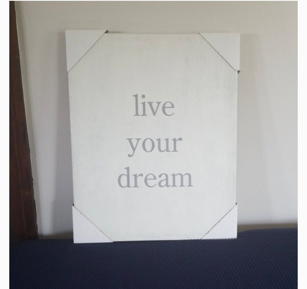Live Your Dream Canvas Wall Art Home Decor - Sparkle by Melanie Boutique