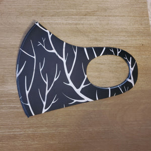 Hand Sublimated Face Mask : Dark Woods Branches