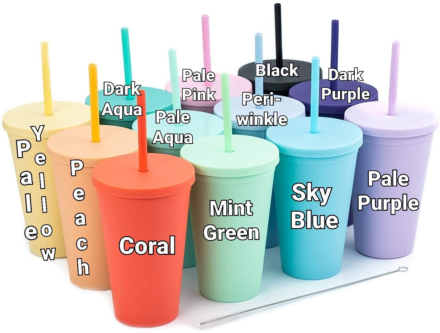 16oz (small) Handmade Personalized Colored Tumbler